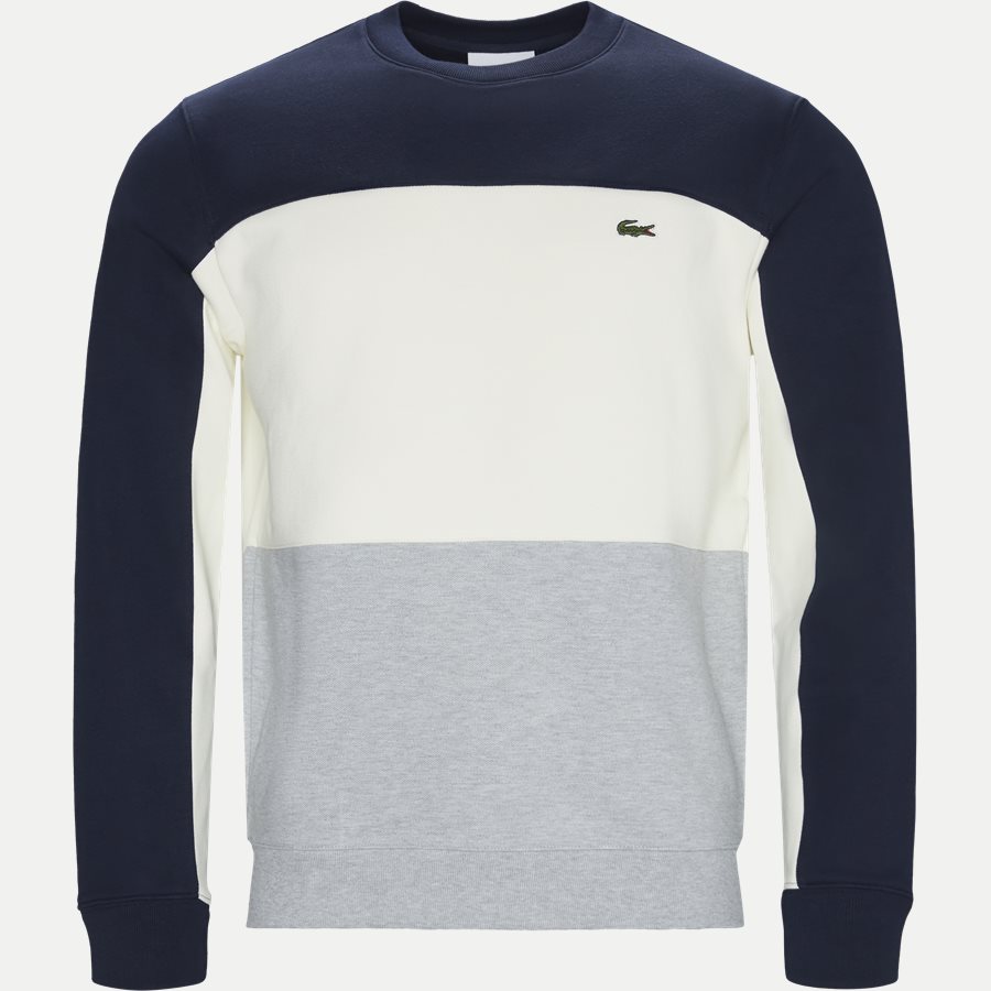 SH4371 - Crew Neck Colourblock Pique Fleece Sweatshirt - Sweatshirts - Regular - NAVY - 1