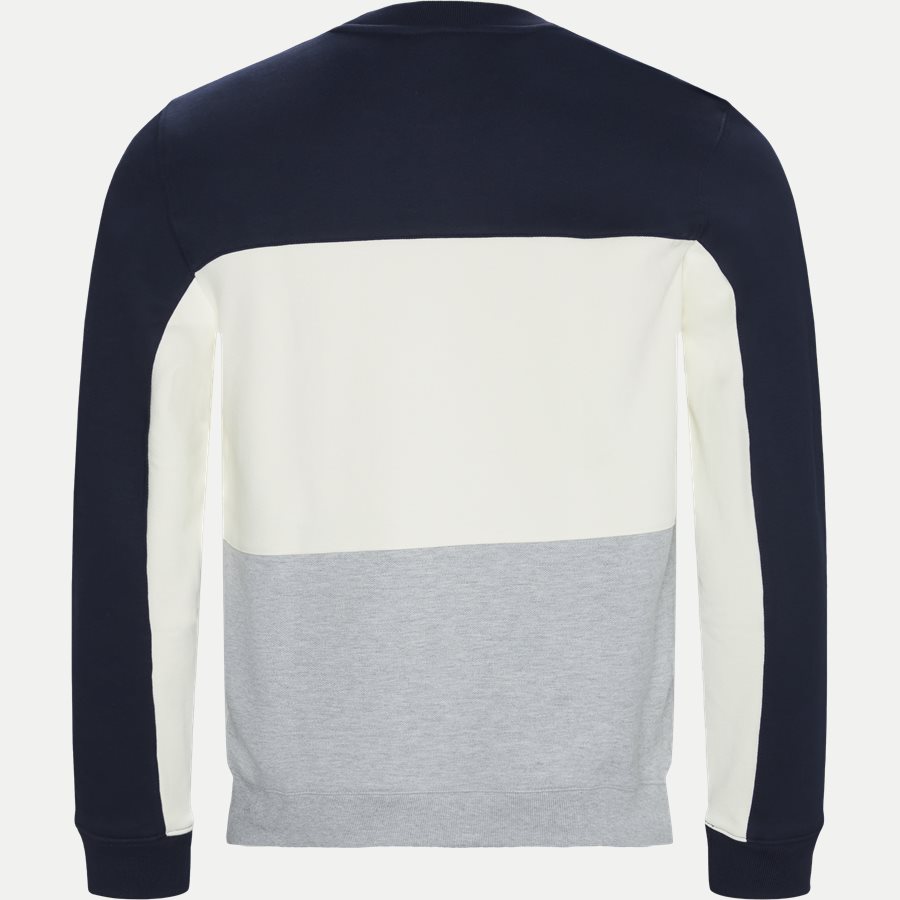 SH4371 - Crew Neck Colourblock Pique Fleece Sweatshirt - Sweatshirts - Regular - NAVY - 2