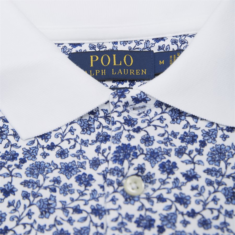710744899 - Mønstret Polo t-shirt - T-shirts - Slim - HVID - 4