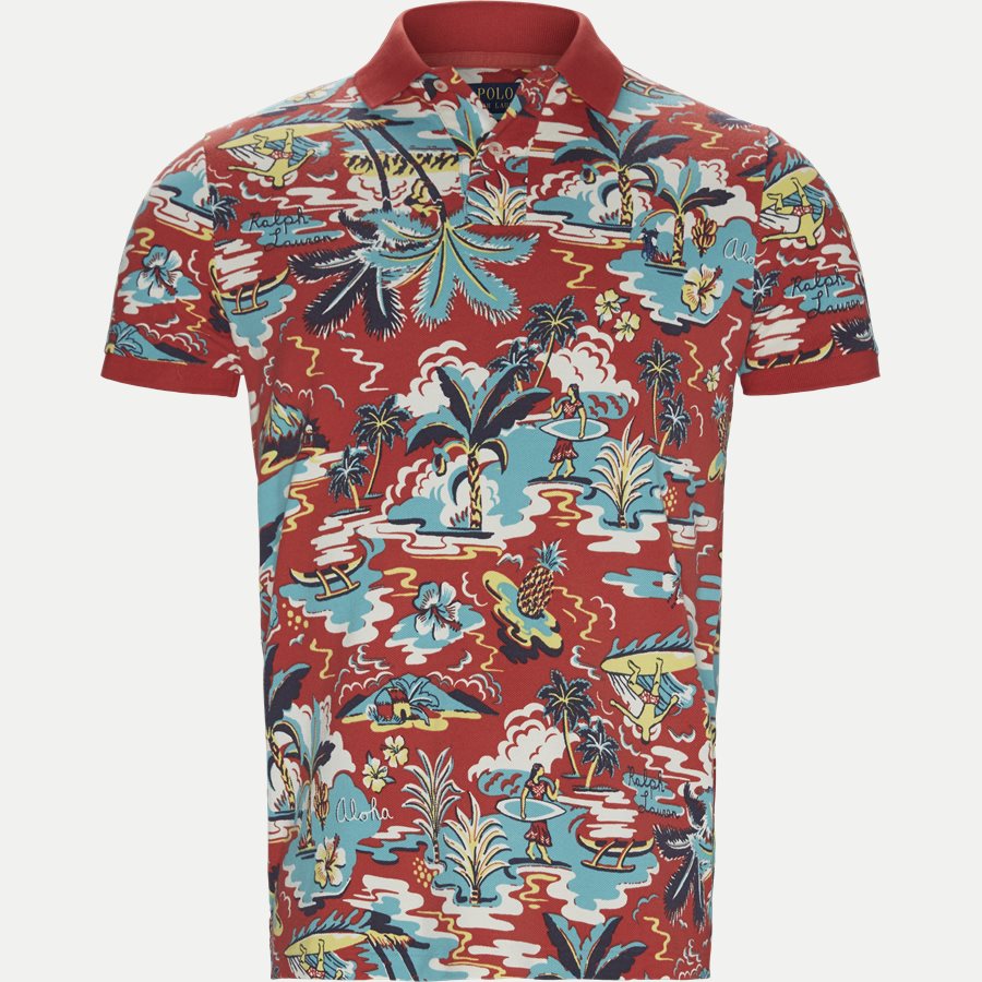 710720813 - Short Sleeve Pique Polo - T-shirts - Regular slim fit - RØD - 1