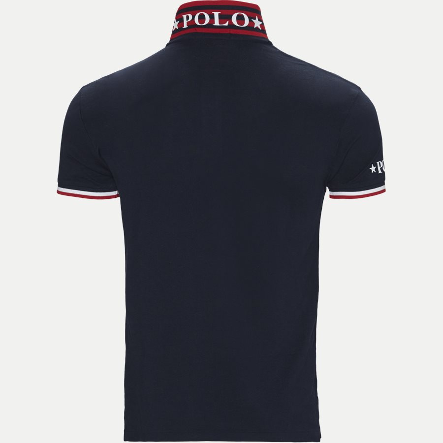 710753174 - Neck Logo Polo T-shirt - T-shirts - Slim - NAVY - 3