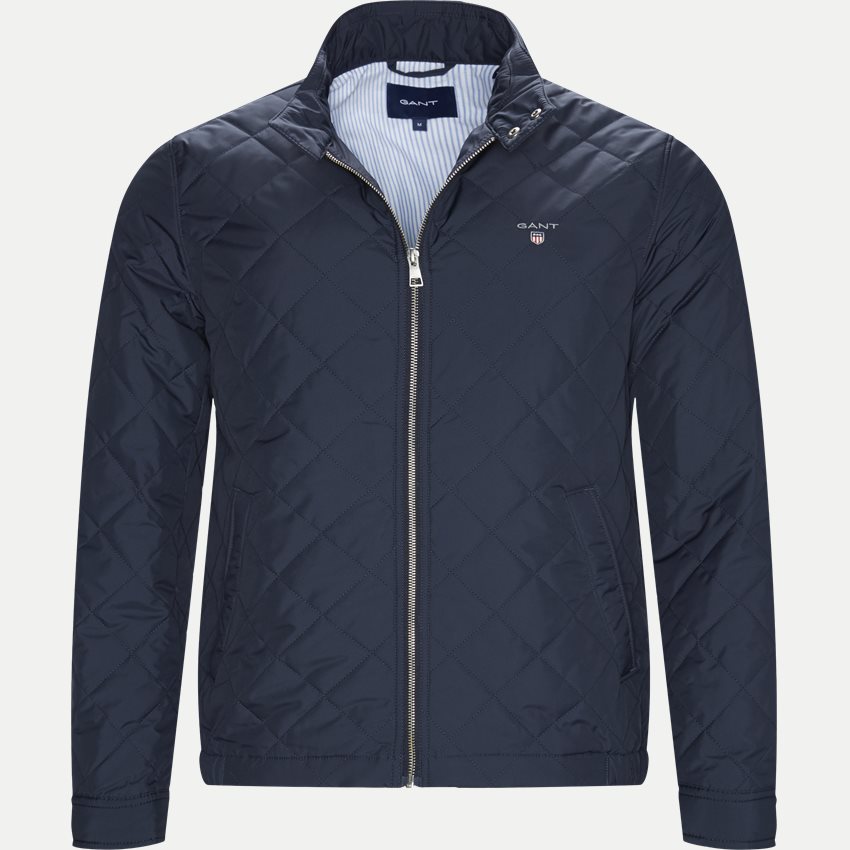 Gant Jackor 7001569 O1 THE QUILTED WINDCHEATER NAVY