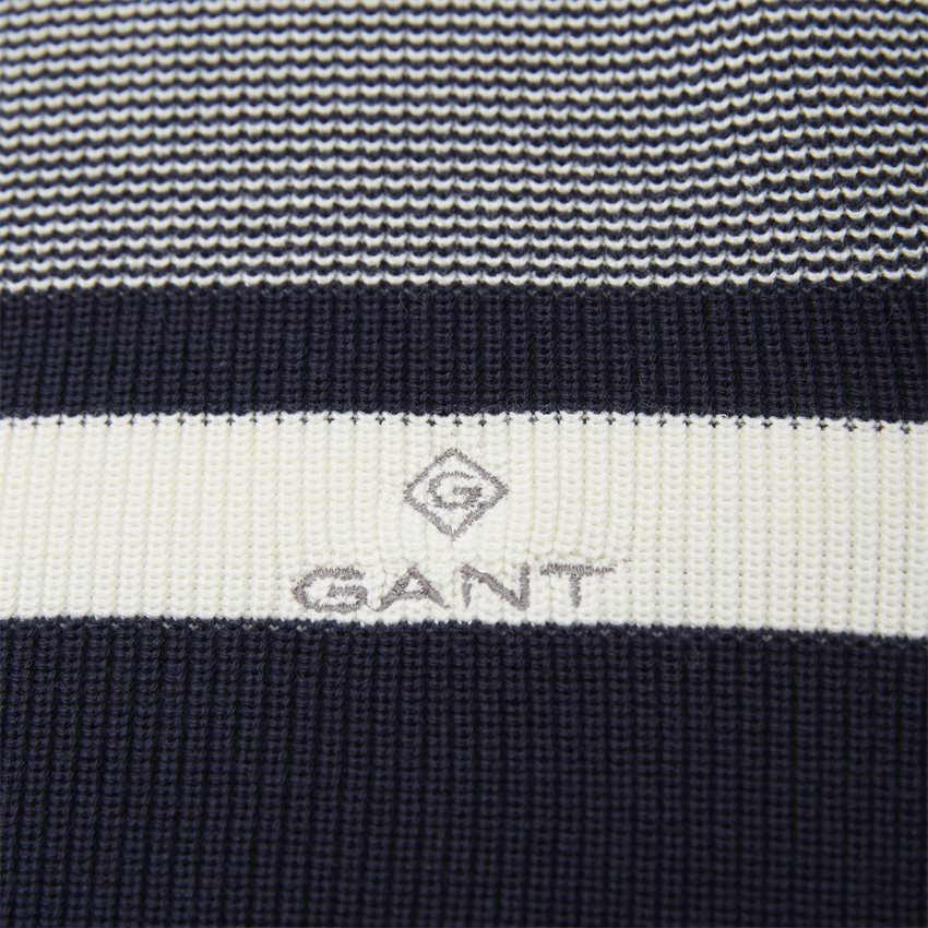Gant Knitwear 8030049 O1 BRETON STRIPE CREW NAVY