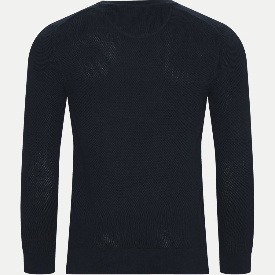 80021 COTTON PIQUE CREW - Cotton Pique Crew Strik - Strik - Regular - NAVY - 2