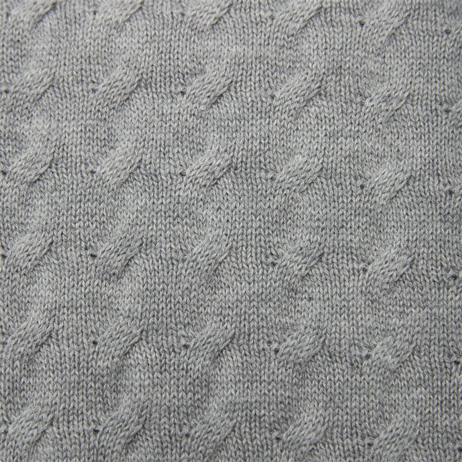 8030045 O1 FLAT CABLE CREW - Flat Cable Crew Knit - Strik - Regular - GRÅ - 6