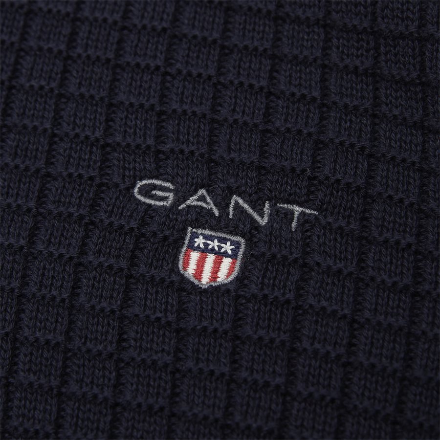 8030044 O1 COTTON TEXTURED HALFZIP - Textured Half Zip Strik - Strik - Regular - NAVY - 3
