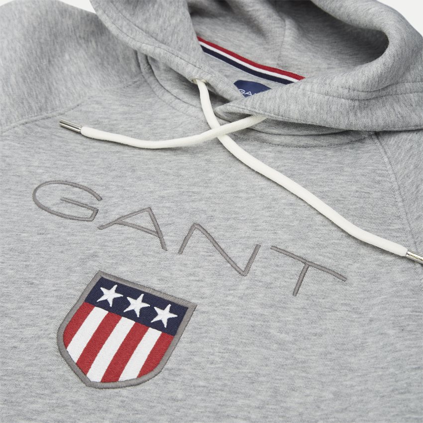Gant Sweatshirts 276310 GANT SHIELD HOODIE GRÅ