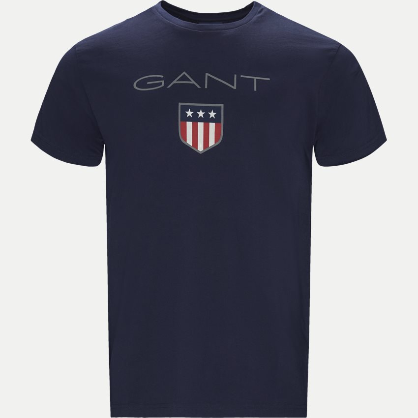 Gant T-shirts 2003023 O1 SHIELD SS NAVY