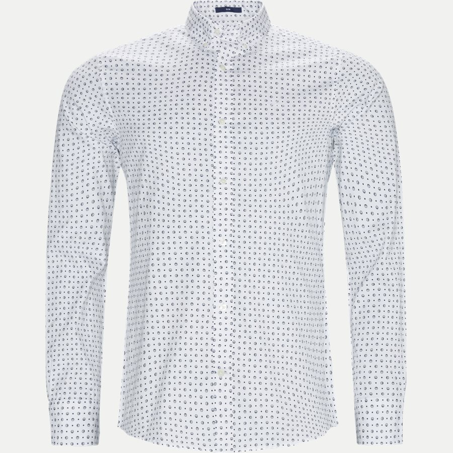 3002672 O2 MICRO SPORT PRINT SLIM - Micro Sport Print Slim Skjorte - Skjorter - Slim - HVID - 1