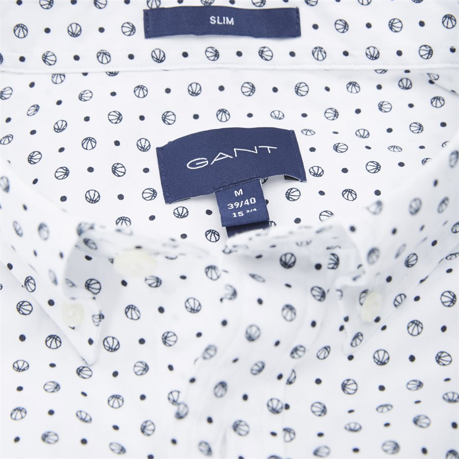 3002672 O2 MICRO SPORT PRINT SLIM - Micro Sport Print Slim Skjorte - Skjorter - Slim - HVID - 4