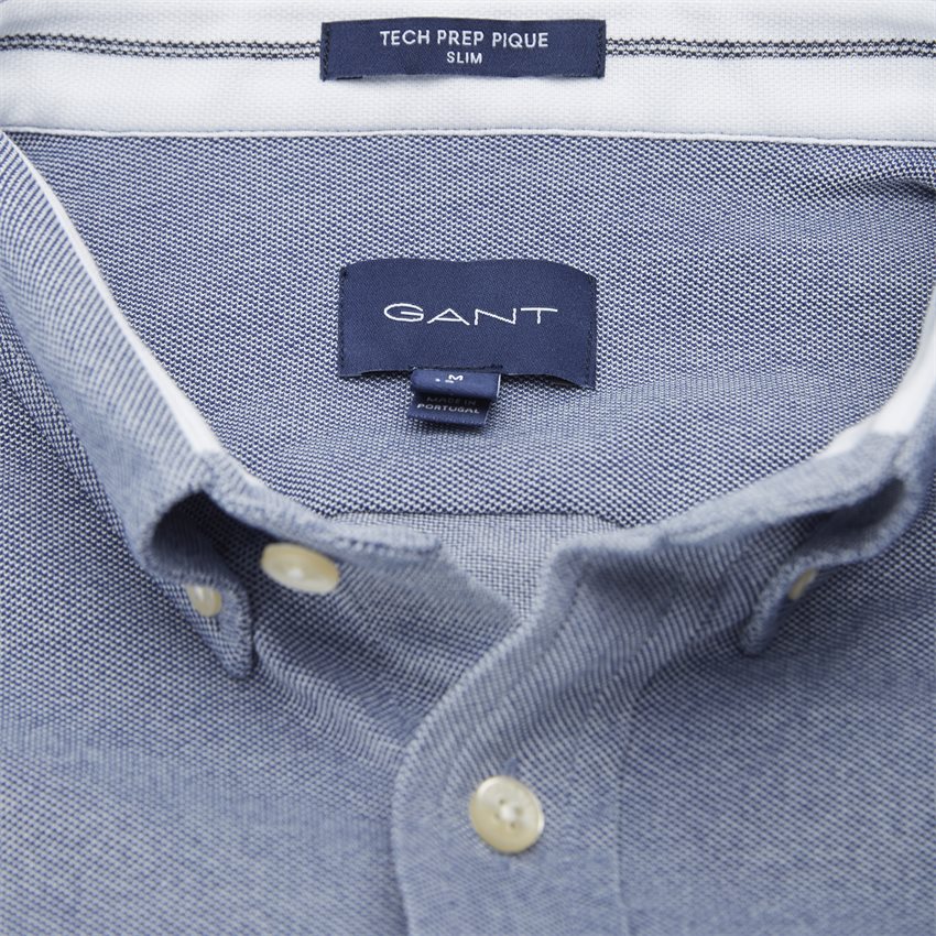 Gant Shirts 3002562 D1 PIQUE SOLID SLIM BLÅ