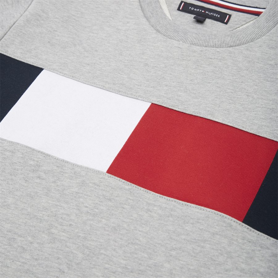 FLAG CHEST LOGO SWEATSHIRT - Flag Chest Logo Sweatshirt - Sweatshirts - Regular - GRÅ - 4