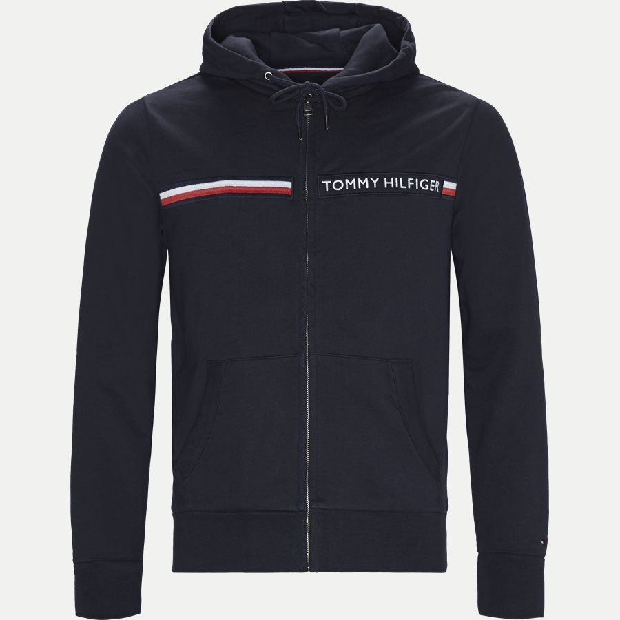 TOMMY LOGO ZIP HOODY - Logo Zip Hoodie - Sweatshirts - Regular - NAVY - 1