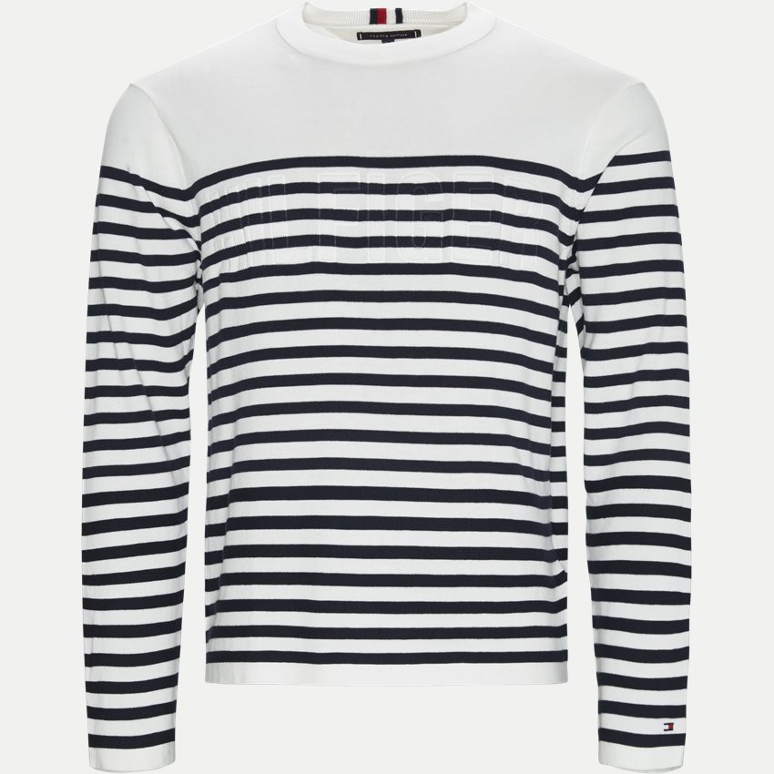 Tommy Hilfiger Strik RELAXED FIT EMBOSSED STP SWEATER ECRU