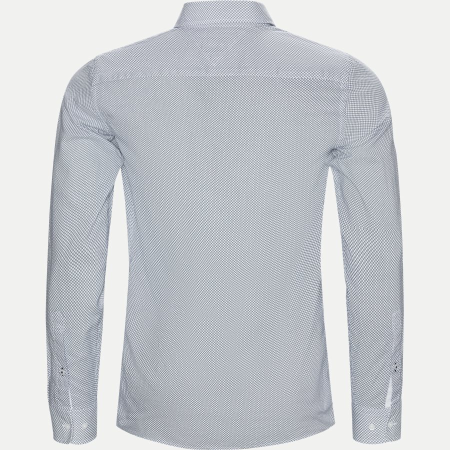 SLIM COTTON LINEN PRINTED SHIRT - Slim Cotton Linen Printed Shirt - Skjorter - Slim - BLÅ - 2