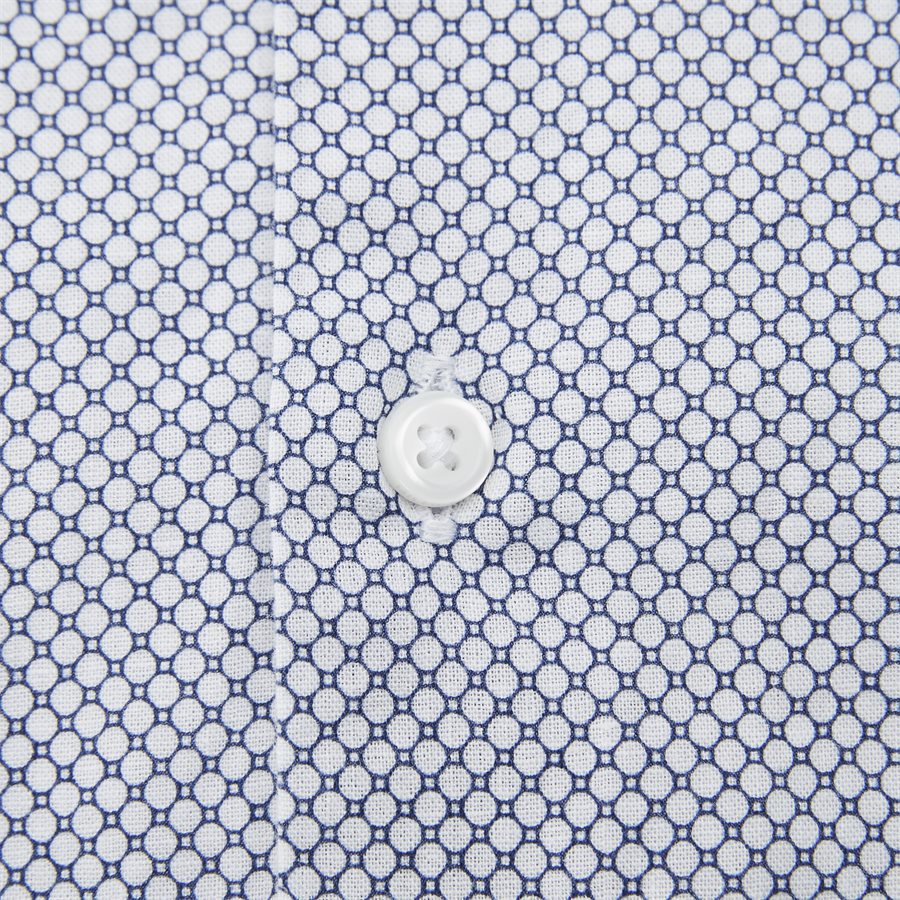 SLIM COTTON LINEN PRINTED SHIRT - Slim Cotton Linen Printed Shirt - Skjorter - Slim - BLÅ - 5