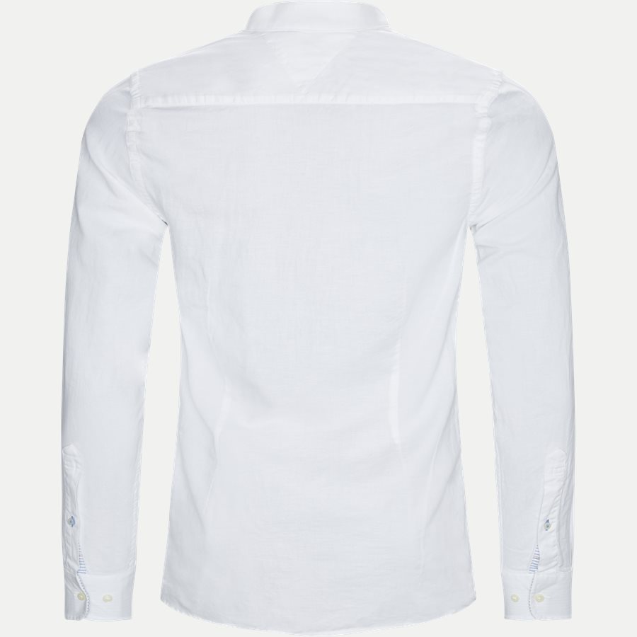 SLIM CO/LI MANDARIN COLLAR SHIRT - Mandarin Collar Shirt - Skjorter - Slim - HVID - 2