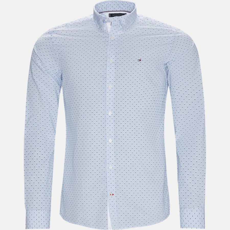 SLIM MICRO PRINT SHIRT - Slim Micro Print Shirt Skjorte - Skjorter - Slim - BLÅ - 1