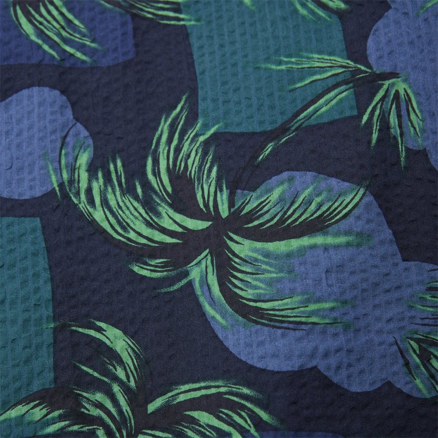 PALM TREE PRINT SHIRT S/S - Palm Tree Print Shirt - Skjorter - Regular - NAVY - 5