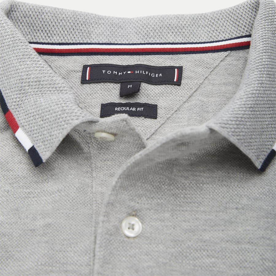 GLOBAL TIPPED COLLAR SLIM POLO - Global Tipped Collar Polo T-Shirt - T-shirts - Regular - GRÅ - 3