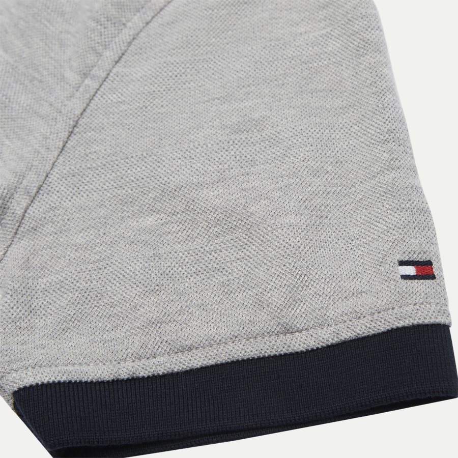 GLOBAL TIPPED COLLAR SLIM POLO - Global Tipped Collar Polo T-Shirt - T-shirts - Regular - GRÅ - 4