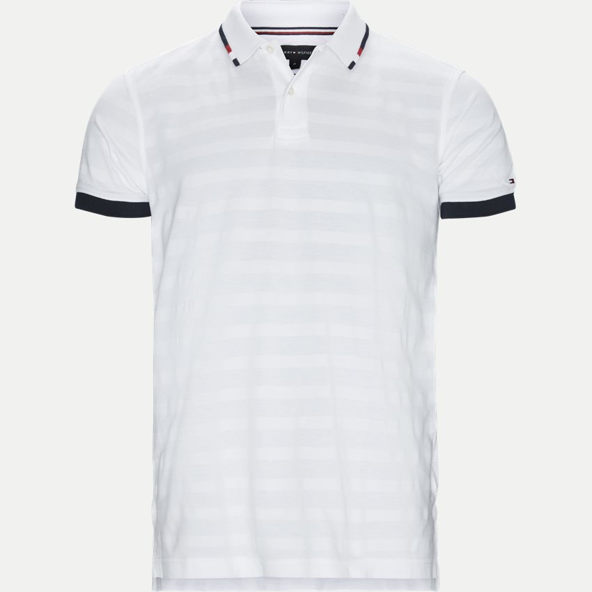 Tommy Hilfiger T-shirts GLOBAL TIPPED COLLAR SLIM POLO HVID