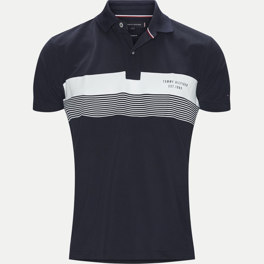 CHEST PRINT REGULAR POLO - Chest Print Regular Polo - T-shirts - Regular - NAVY - 1