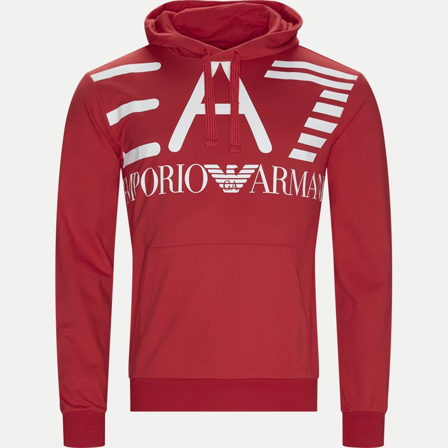 PJ05Z-3GPM16 - Logo Hoodie - Sweatshirts - Regular - RØD - 1