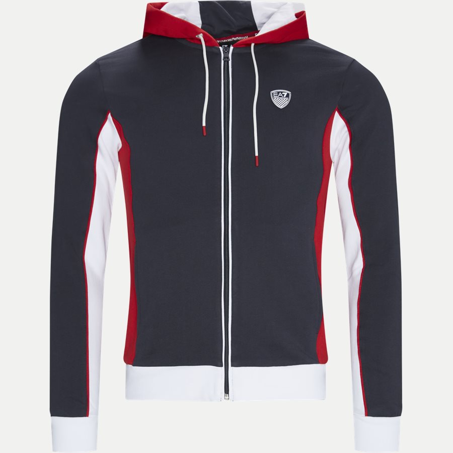 PJ11Z-3GPM85 - Full Zip Sweatshirt Med Hætte - Sweatshirts - Regular - NAVY - 1