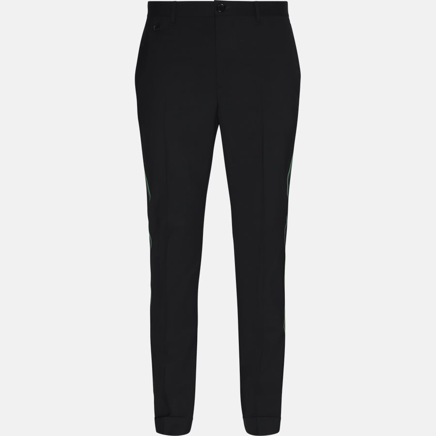 196T B20034 - bukser - Bukser - Regular slim fit - BLK/GREEN - 1