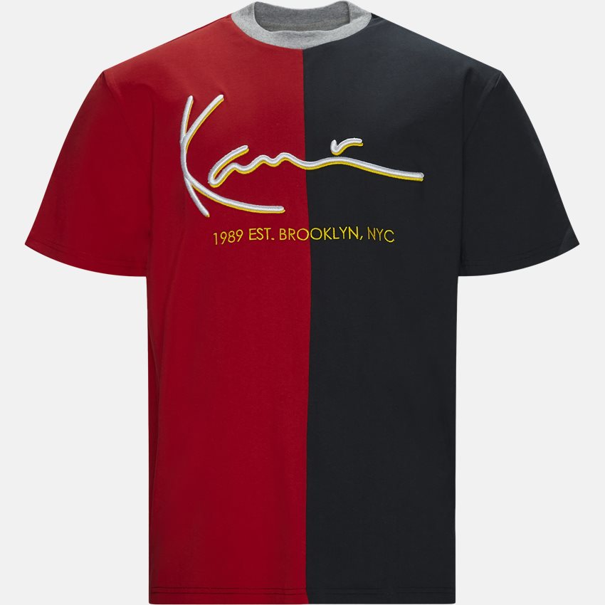 Karl Kani T-shirts SIGNATURE BLOCK TEE 3581862 RØD/NAVY