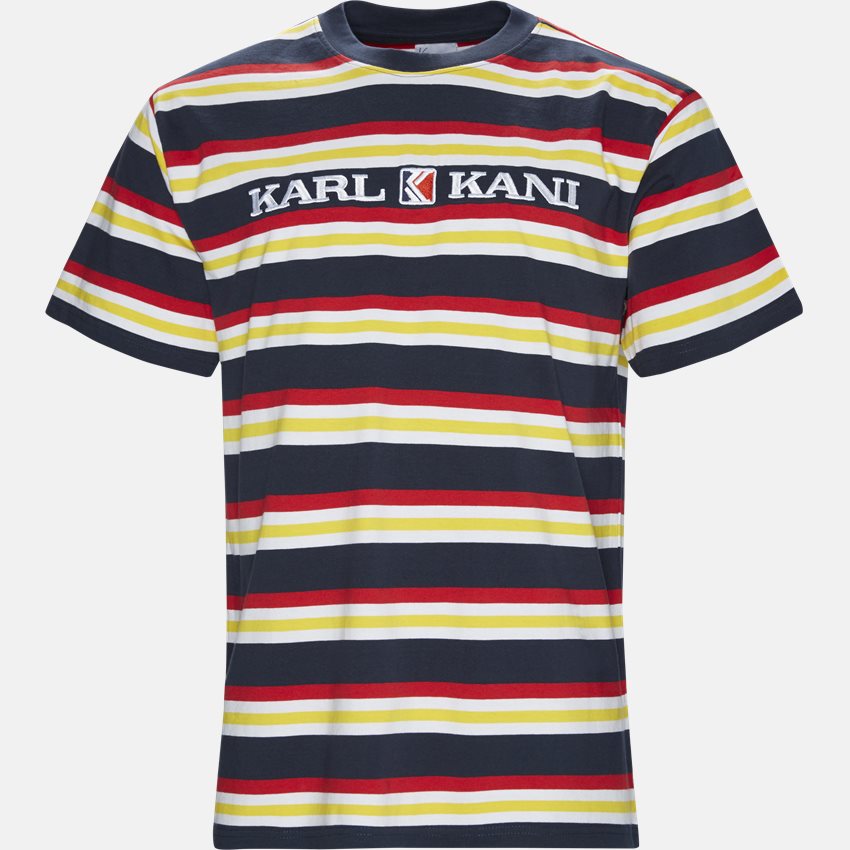 Karl Kani T-shirts RETRO STRIPE TEE 3581858 NAVY/RØD