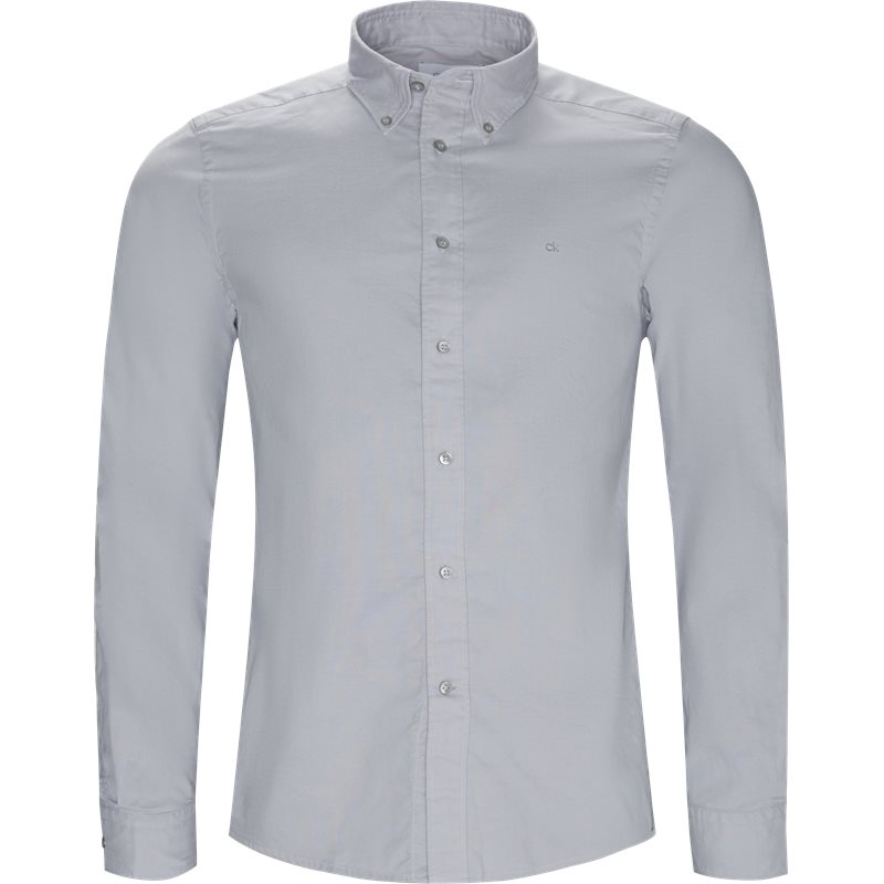 Calvin Klein Regular fit K10K102293 BTN OXFORD Skjorter Grå Billede af Calvin Klein Regular fit K10K102293 BTN OXFORD Skjorter Grå