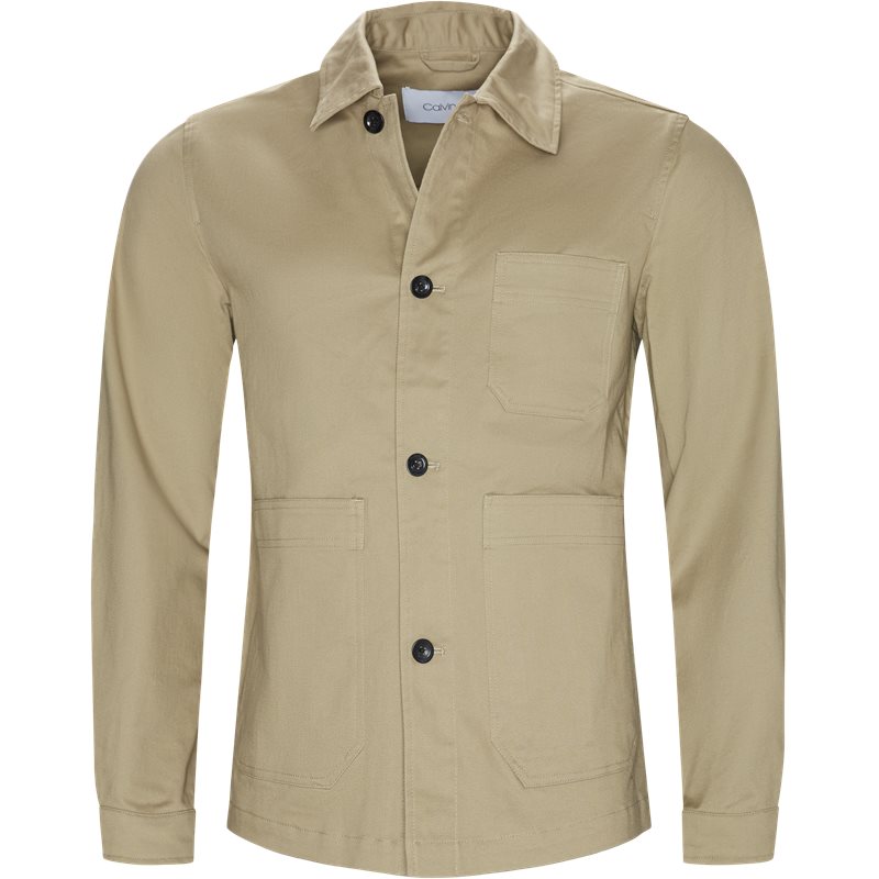 Calvin Klein Regular fit K10K103719 COTTON WORK WEAR Skjorter Khaki Billede af Calvin Klein Regular fit K10K103719 COTTON WORK WEAR Skjorter Khaki