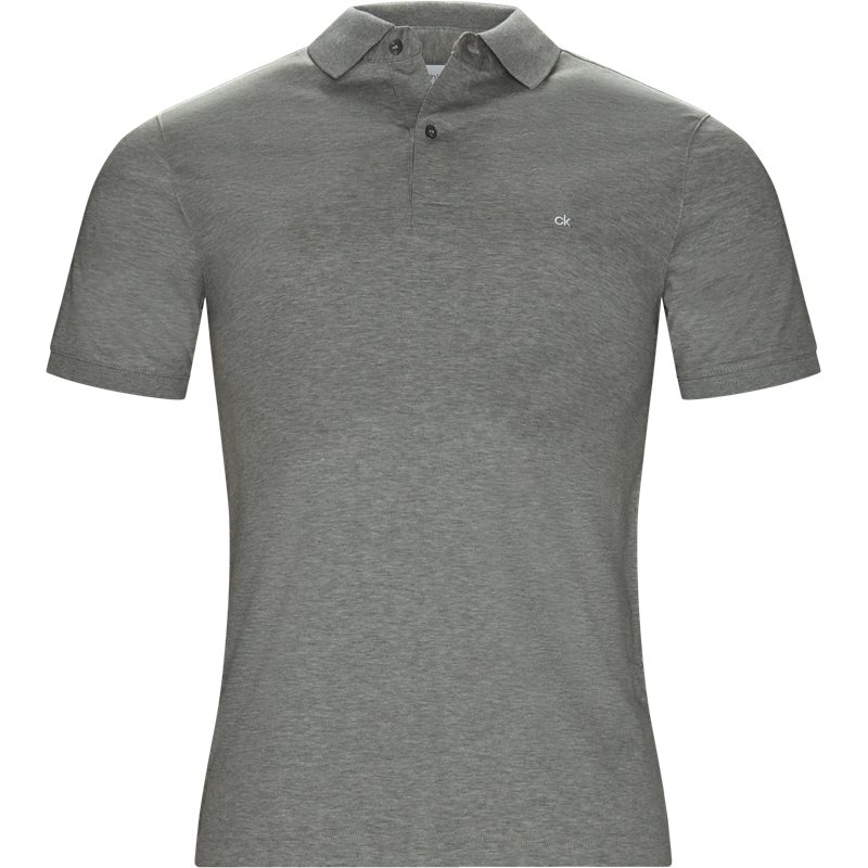 Calvin Klein Regular fit K10K103378 CHEST LOGO POLO T-shirts Grey Billede af Calvin Klein Regular fit K10K103378 CHEST LOGO POLO T-shirts Grey