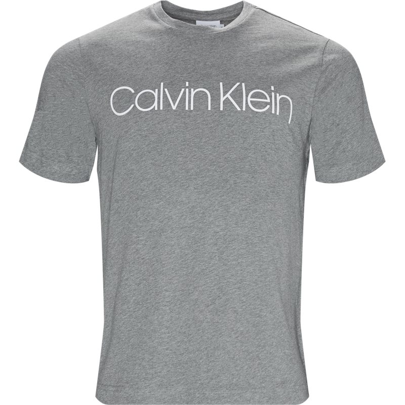 Calvin Klein Regular fit K10K103078 COTTON FRONT LOGO TEE T-shirts Grå Billede af Calvin Klein Regular fit K10K103078 COTTON FRONT LOGO TEE T-shirts Grå