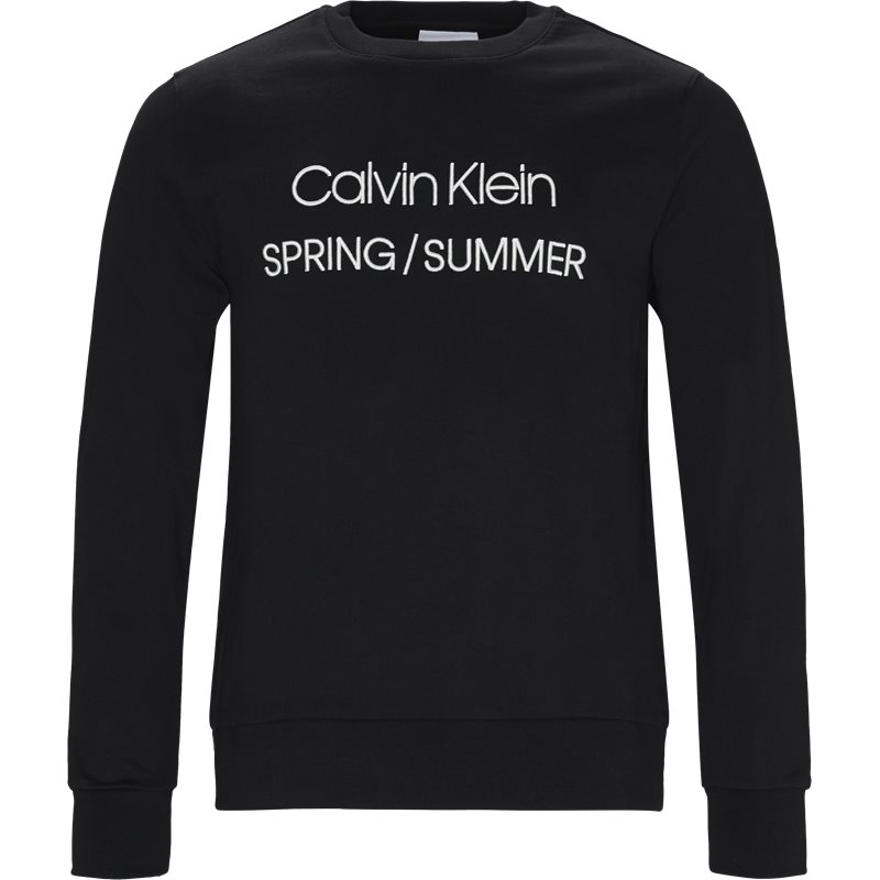 Calvin Klein Regular fit K10K103348 COTTON LOGO TEXT Sweatshirts Sort Billede af Calvin Klein Regular fit K10K103348 COTTON LOGO TEXT Sweatshirts Sort