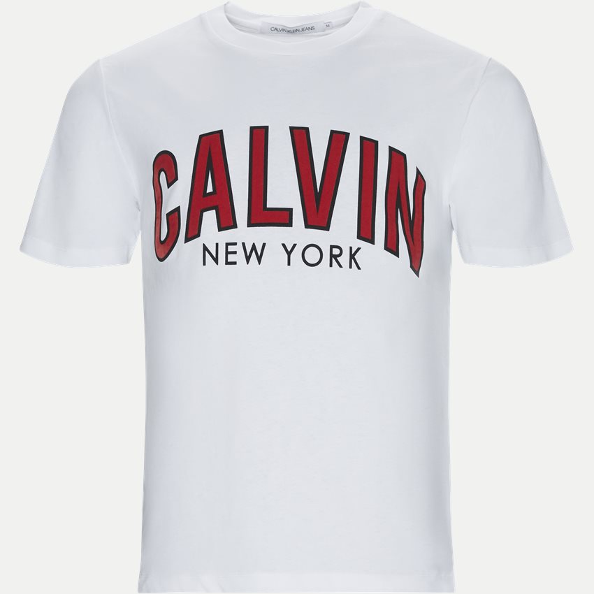 Calvin Klein Jeans T-shirts J30J312121 CALVIN CURVED VARSITY REG SS HVID