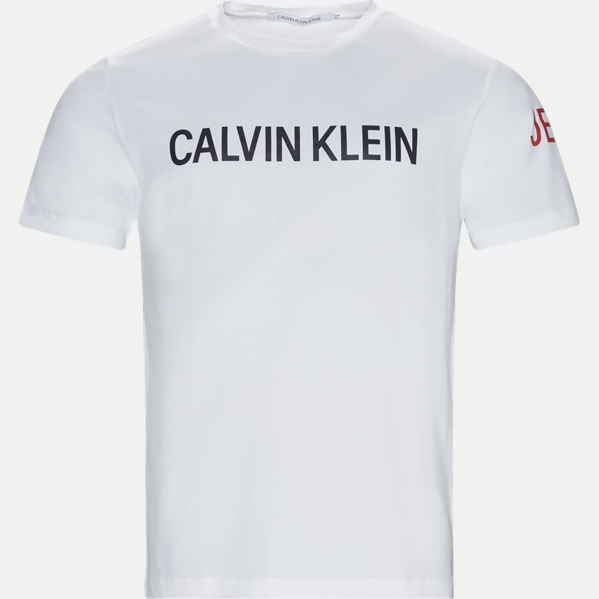 Calvin Klein Jeans T-shirts J30J311463 INSTIT LOGO SLEEVE REG SS HVID