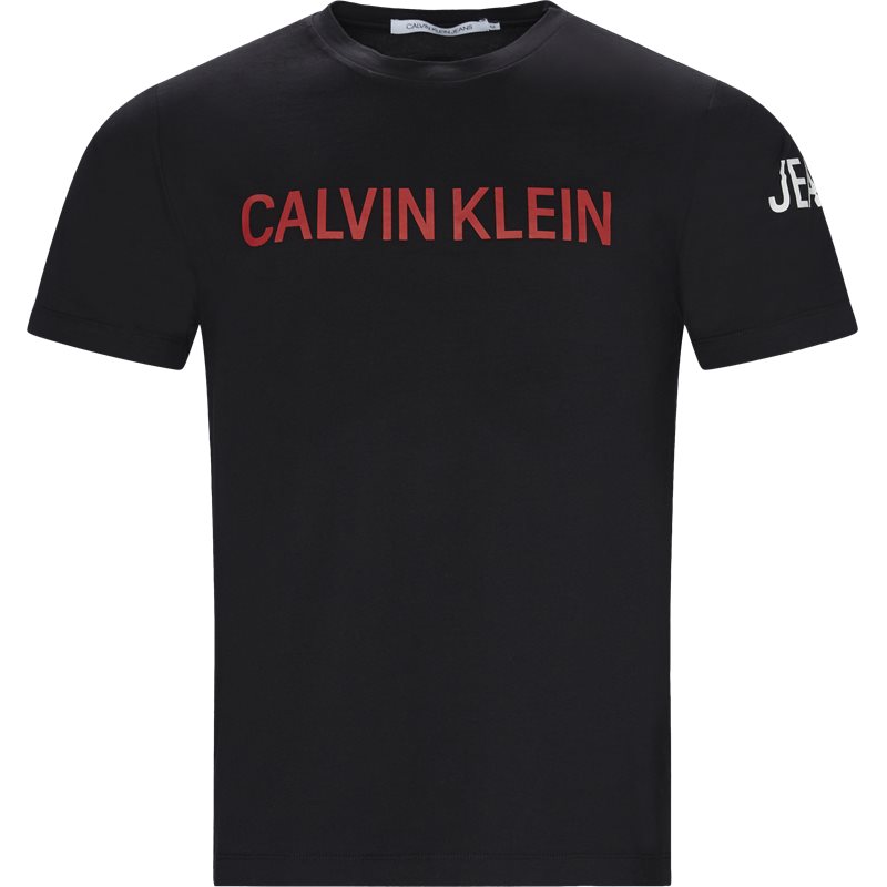 CALVIN KLEIN JEANS J30J311463 INSTIT LOGO SLEEVE REG SS T-shirts Sort Billede af CALVIN KLEIN JEANS J30J311463 INSTIT LOGO SLEEVE REG SS T-shirts Sort