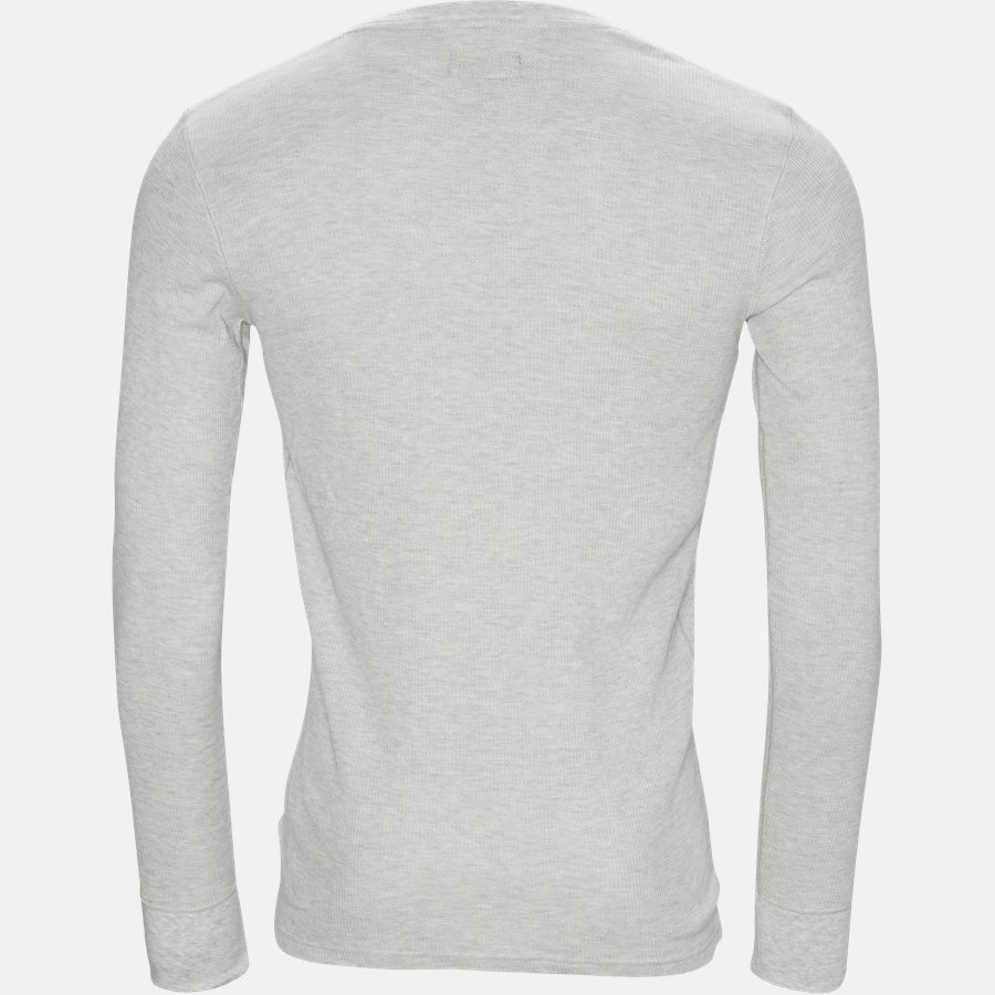 714705228 - Waffel Crew Neck Long Sleeve - T-shirts - Slim - GRÅ - 2