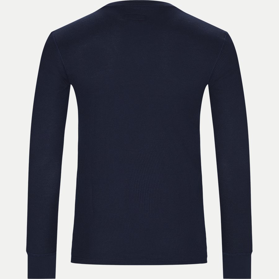 714705228 - Waffel Crew Neck Long Sleeve - T-shirts - Slim - NAVY - 2