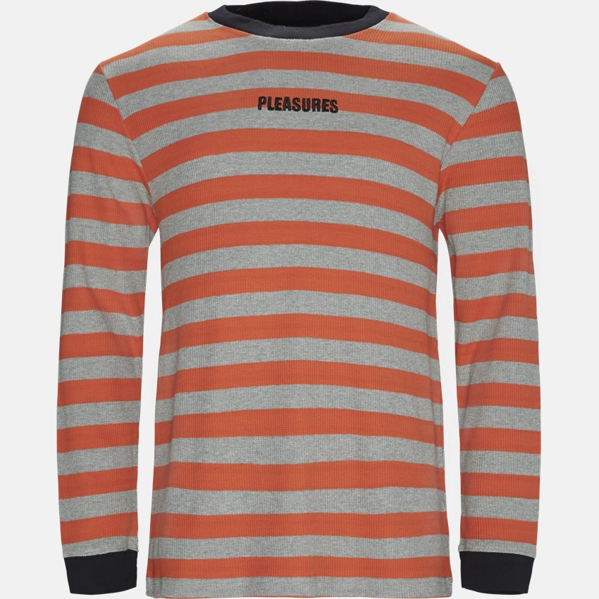 Pleasures Sweatshirts PARADE WAFFLE KNIT ORANGE/GREY