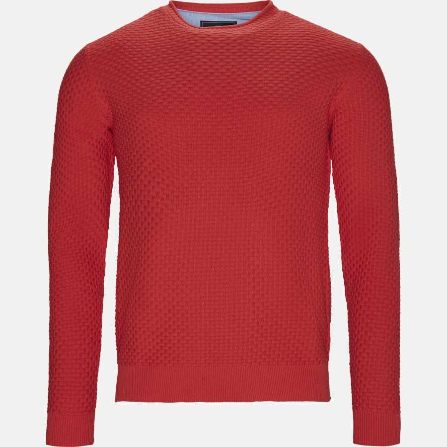 8001-8811 - Crew Neck Strik - Strik - Regular - RØD - 1
