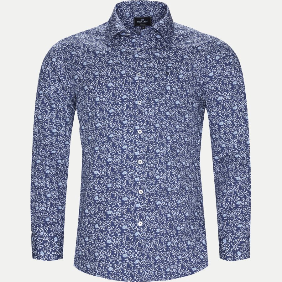 8031-8811 - Blomstret Skjorte - Skjorter - Slim - BLÅ - 1