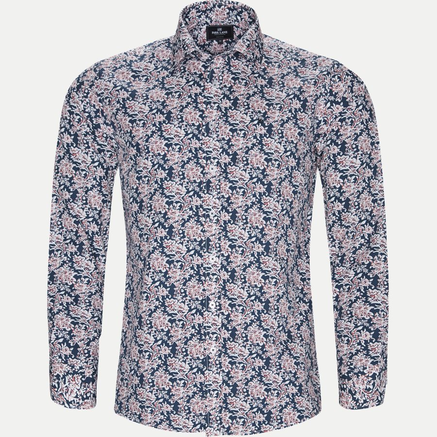 8039-8811 - Blomstret Skjorte - Skjorter - Slim - NAVY - 1