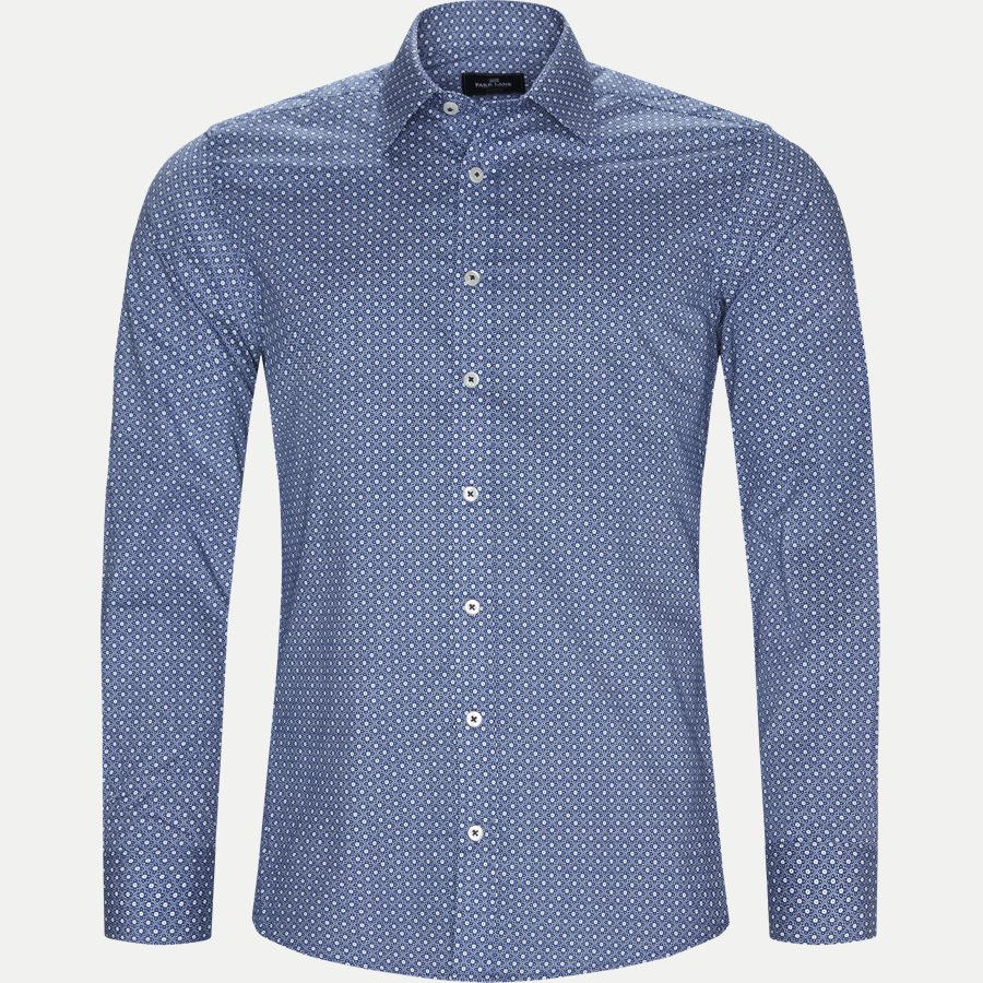 8035-8811 - Blomstret Skjorte - Skjorter - Regular - BLÅ - 1