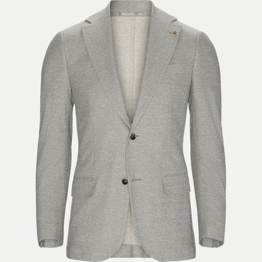 04709 DOPPIO LINO JACKET - Doppio Lino Blazer - Jakker - Regular - GRÅ - 1
