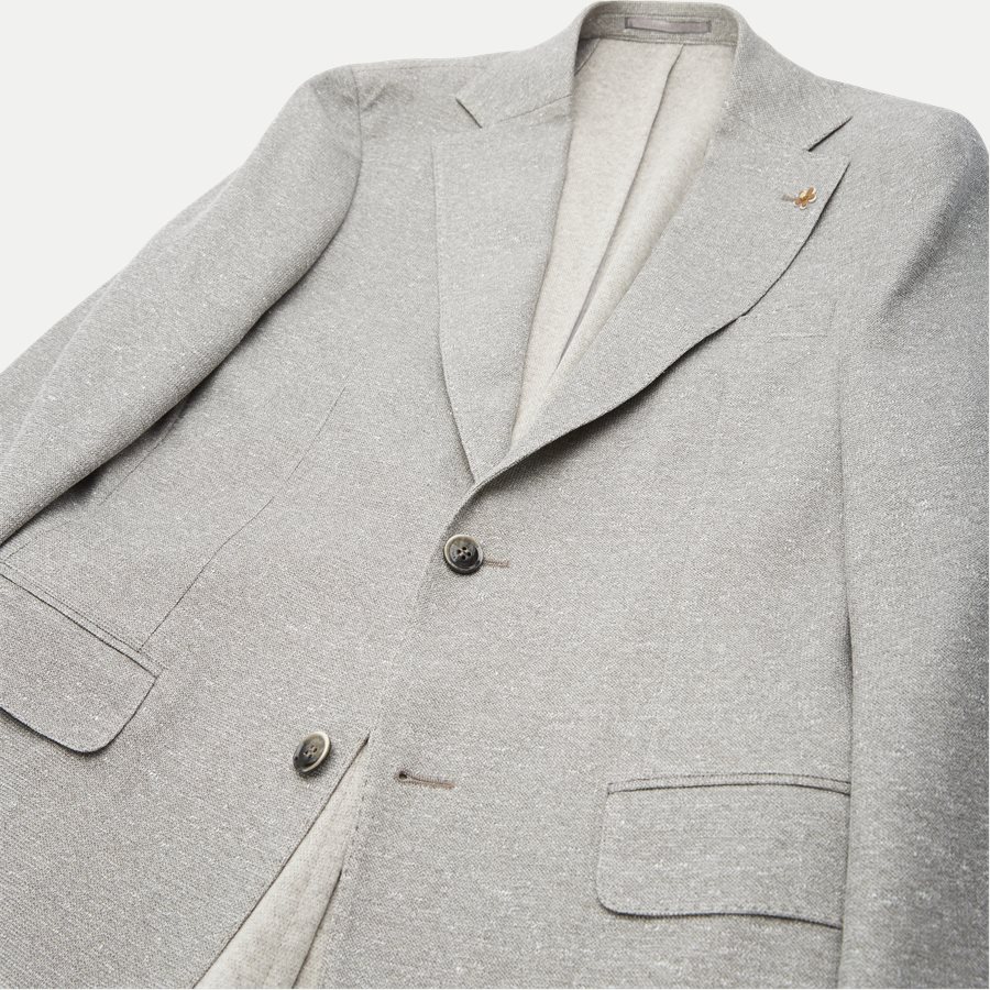 04709 DOPPIO LINO JACKET - Doppio Lino Blazer - Jakker - Regular - GRÅ - 7