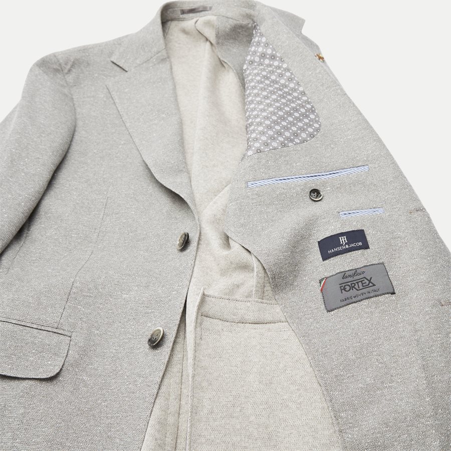04709 DOPPIO LINO JACKET - Doppio Lino Blazer - Jakker - Regular - GRÅ - 9